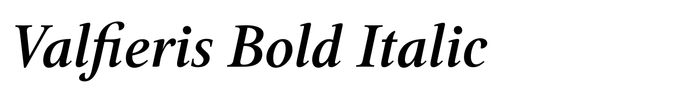 Valfieris Bold Italic